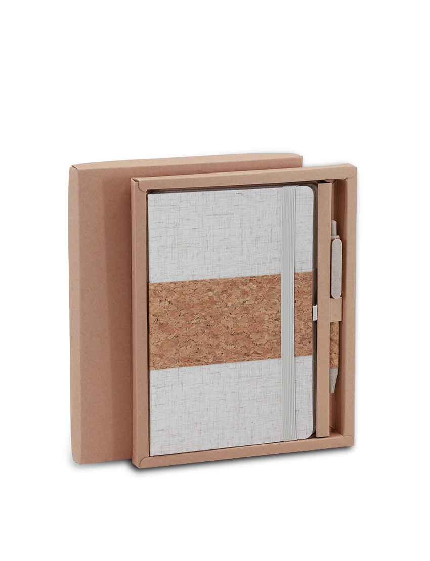 corknote_set_e6051_1 (1) CORKNOTE SET - Sustainable A5 Notebook, Cork Ballpen - Image 1