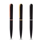 METAL PEN - Premium Stainless Steel Twist Pen with Rubberized Coating and Chrome Accents