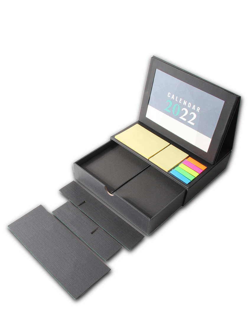 gifti_box_organizer_e3152_5 GIFTI BOX ORGANIZER - Elegant Desktop Organizer with Calendar, Notebook, and Accessories - Image 1