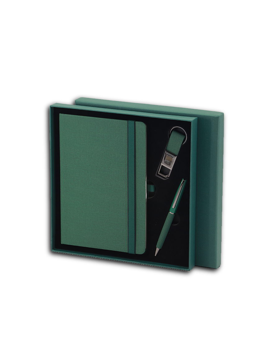 prime_set_e8016_4_1 PRIME SET - Elegant A5 Notebook, Metal Pen, and Keychain Gift Set - Image 1