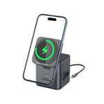 8n1 HUB – Gunmetal Multi-Port Charging Hub with Integrated MagSafe Wireless Charging & 100W Type-C Power