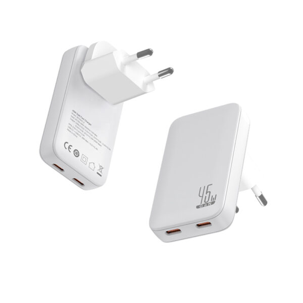 SLIM TRAVI SET – Ultra-Compact Dual USB-C Fast Charger with 45W Power & PPS Support in Travel Pouch - Image 7