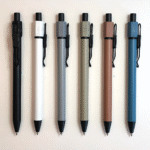 HEXASPINNER PEN – Push Action Ballpoint Pen with Hexagonal Fidget Spinner, Matte Lacquered Aluminum Barrel