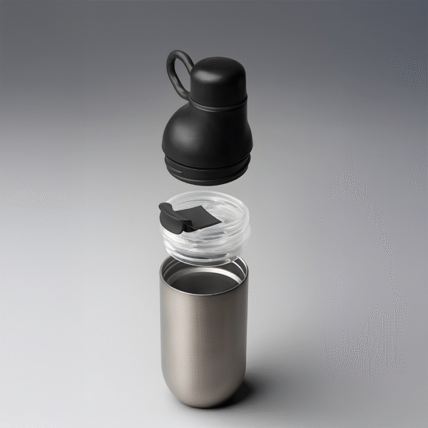 HOOKIPA – Smart Sustainable 2-in-1 Hydration Set with 500ml Bottle & 330ml Tumbler, Recycled Stainless Steel - Image 4